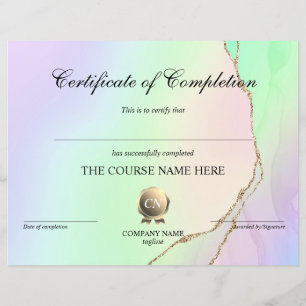 Conclusão do curso de Prêmio do certificado de con