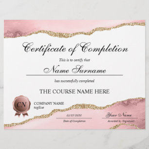 Conclusão do curso de Prêmio do certificado de con