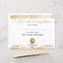 Conclusão do curso de Prêmio do certificado de con