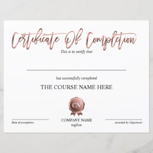 Conclusão do curso de Prêmio do certificado de con