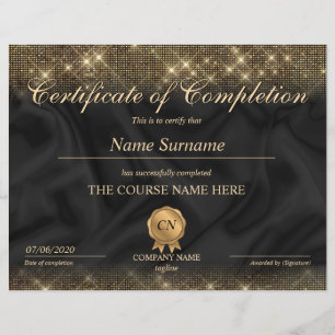 Conclusão do curso de Prêmio do certificado de con