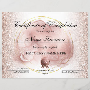 Conclusão do curso de Prêmio do certificado de con