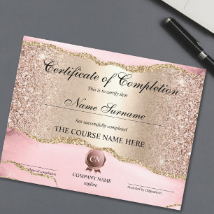 Conclusão do curso de Prêmio do certificado de con