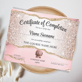 Conclusão do curso de Prêmio do certificado de con