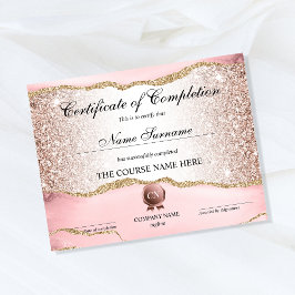 Conclusão do curso de Prêmio do certificado de con