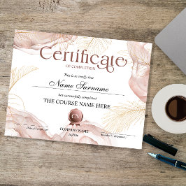 Conclusão do curso de Prêmio do certificado de con