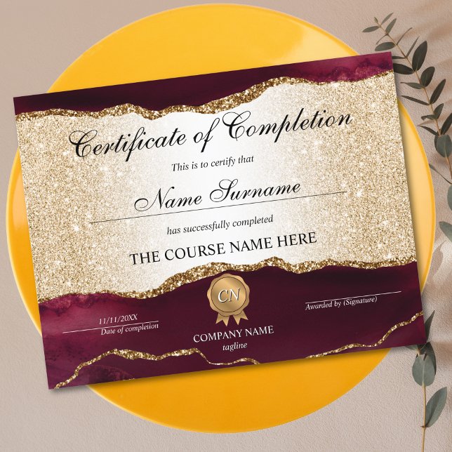 Conclusão do curso de Prêmio do certificado de con (Criador carregado)