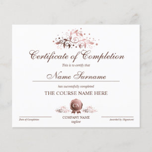 Conclusão do curso de Prêmio do certificado de con