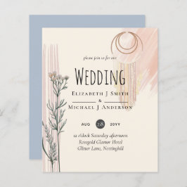 Concurso de Casamento de Peach BOHO Azul Dusty