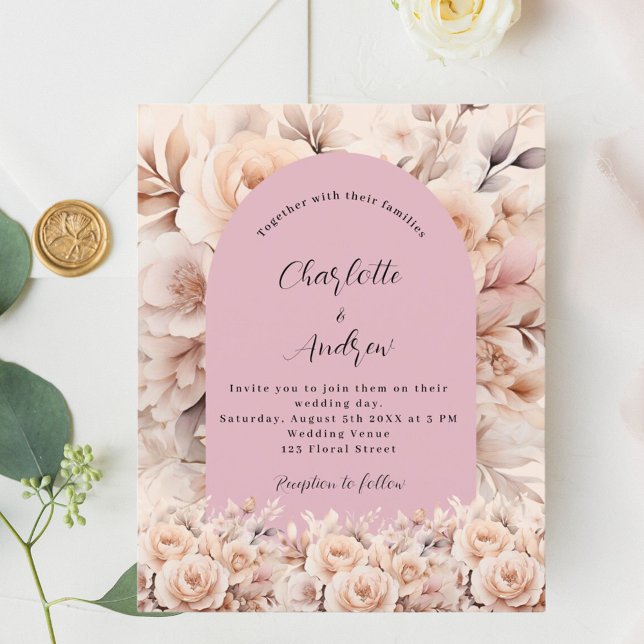 Concurso de casamento floral de rosa creme (Criador carregado)