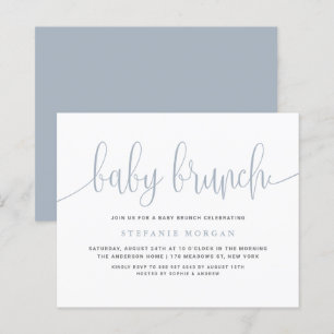 Concurso para Bebê de Caligrafia Azul Dusty Brunch
