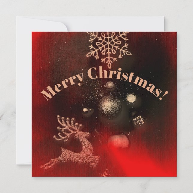 Condecorações de Natal felizes na mesa (Frente)