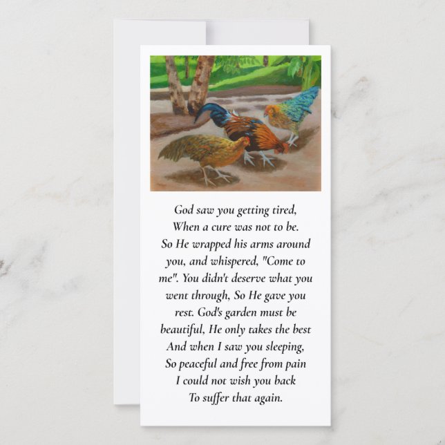 Condolences Blessing Purple, Blue, Orange Prayer (Frente)