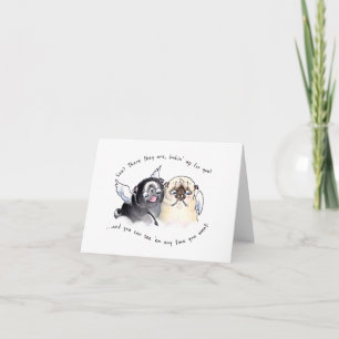 Condolência do Angel Pugs ou cartão de perda de an