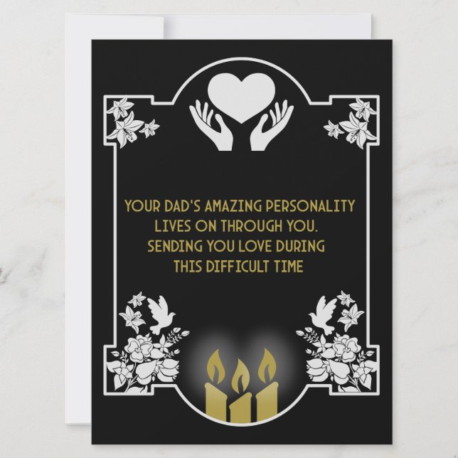 Condolências Mensagem Pai (Frente)