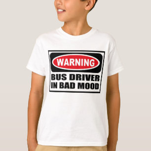 CONDUTOR DE AUTOCARRO de advertência no t-shirt d