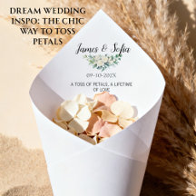 Cone de Papel para Pétalas de Flores no Casamento