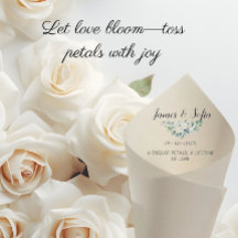 Cone de Papel para Pétalas de Flores no Casamento