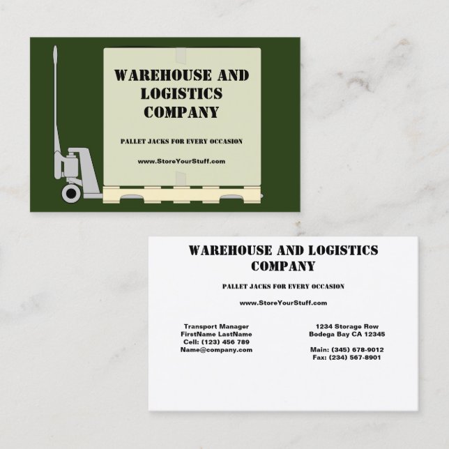 Conector de palete, padrão, Cartão de visita de 3, (Frente/Verso)