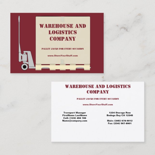 Conector de palete, padrão, Cartão de visita de 3, (Frente/Verso)