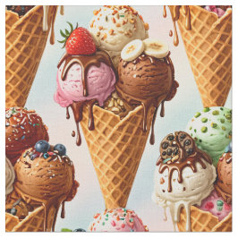 Cones de Sorvete Gourmet Tecido Sem Costura