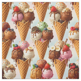 Cones de Sorvete Gourmet Tecido Sem Costura