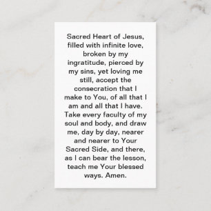 Conexão ao Cartão de Oração do Coração Sagrado