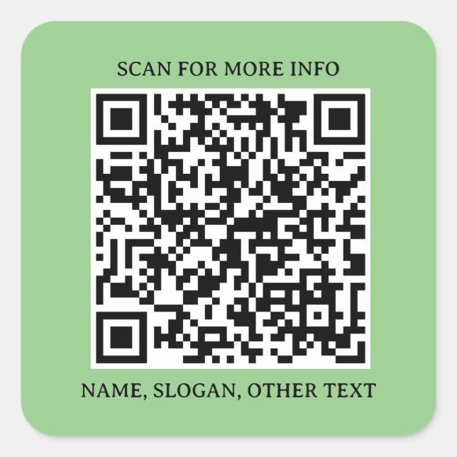 Conexão ao quadrado: Autocolante de código QR come (Frente)