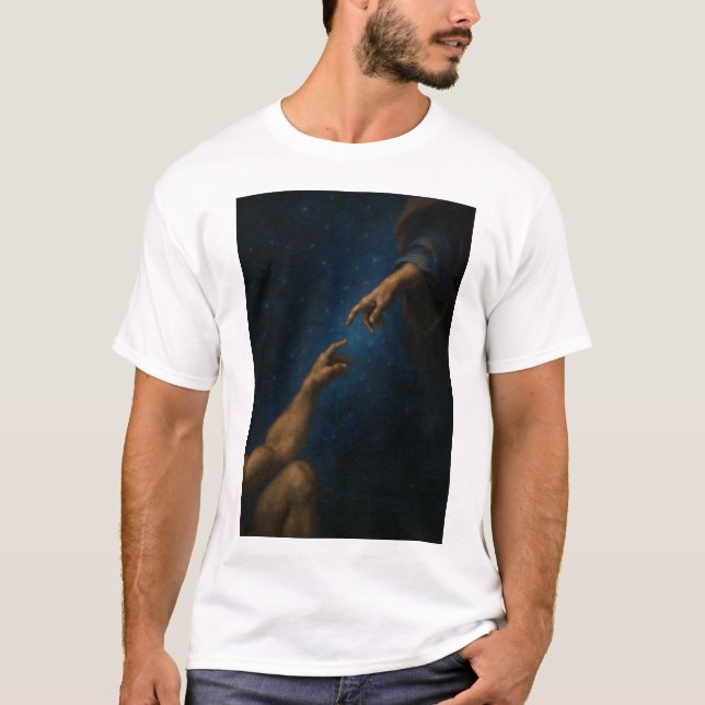 Conexão divina - Camisa de arte inspiracional (Frente)