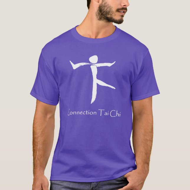 Conexão Tai Chi - Logotipo branco T-Shirt (Frente)