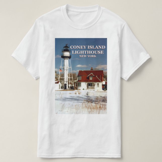 Coney Island Lighthouse, New York T-Shirt (Frente do Design)