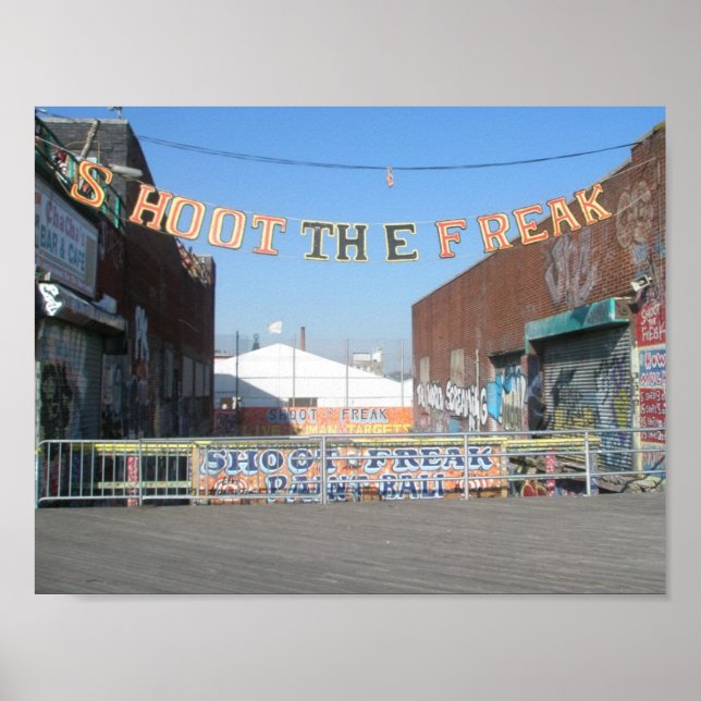 Coney Island Shoot The Freak Poster (Frente)