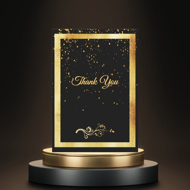 confete de ouro negro de aniversário de cartões de (Criador carregado)