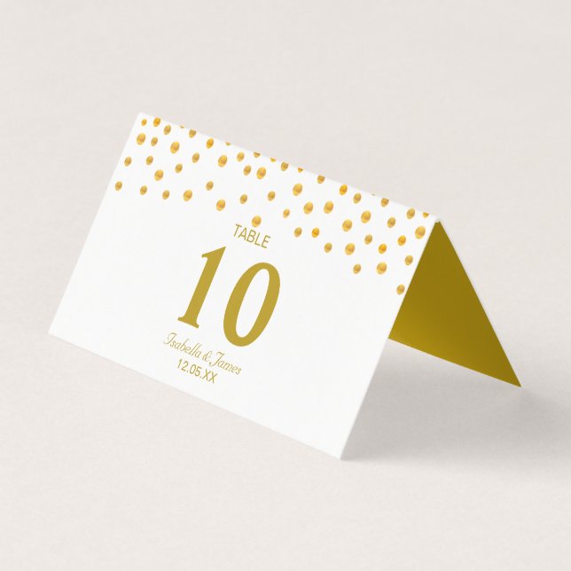 Confete Dourado em Casamento Preto e Branco (Frente)