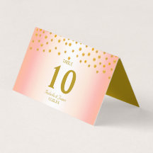 Confete Dourado em Preto e Rosa Dourado Casamento