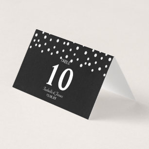 Confete Pérola Chic em Casamento Preto