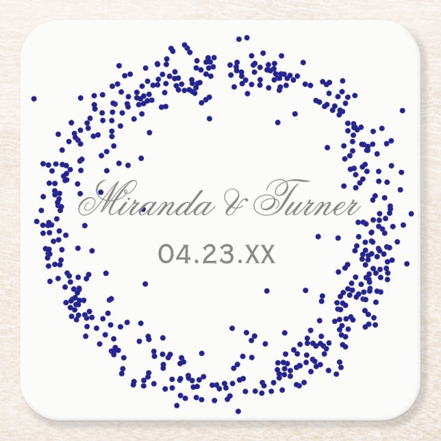 Confetes Azuis - Porta-copos Personalizado (Frente)