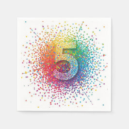 confetes de arco-íris de aniversário, guardanapos 