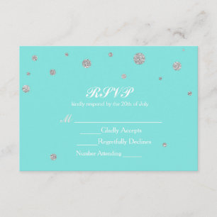 Confetes de Brilho Turquesa e Prata RSVP