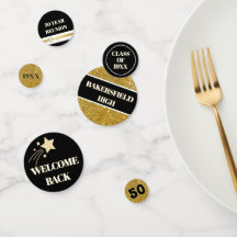 Confetes de Mesa para Reunião de Turma de 50 Anos