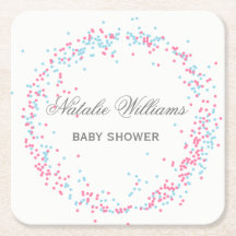 Confetes Rosa e Azul - Porta-copos Personalizado