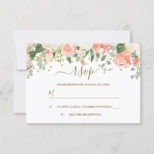 Confetes Rosa Floral Dourado RSVP