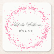 Confetes Rosa - Porta-copos Personalizado