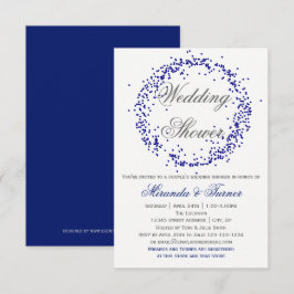 Confetti Azul - Convite para Chá de casamento 3X5