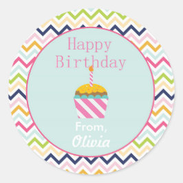 Confetti Chevron - Autocolantes de Aniversário Per