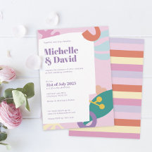 Confetti Collage convite de casamento