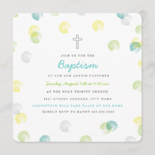 Confetti Dot Baptism Convite