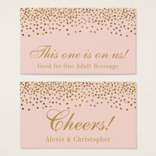 Confetti Dourado com Tíquetes de Bebida de Casame