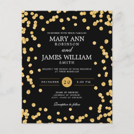 Confetti Dourado Confetti Black Invite de Casament