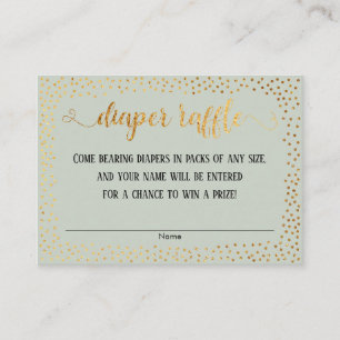 Confetti e Script Dourados em Cartões Raffle de Fr